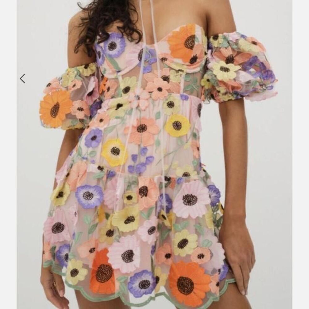 For Love And Lemons Prato Mini Dress Size Xtra Small NEW NWT